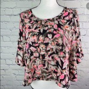 B Jewel Neon  Cropped Tunic with Wide Sleeves